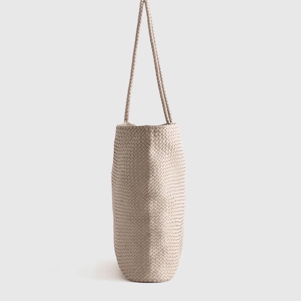 Quince Braided Tote in Taupe - Picture 5 of 11